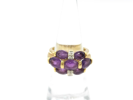 Amethyst 3.83ct D0.02ct K18 8.9g Ring 