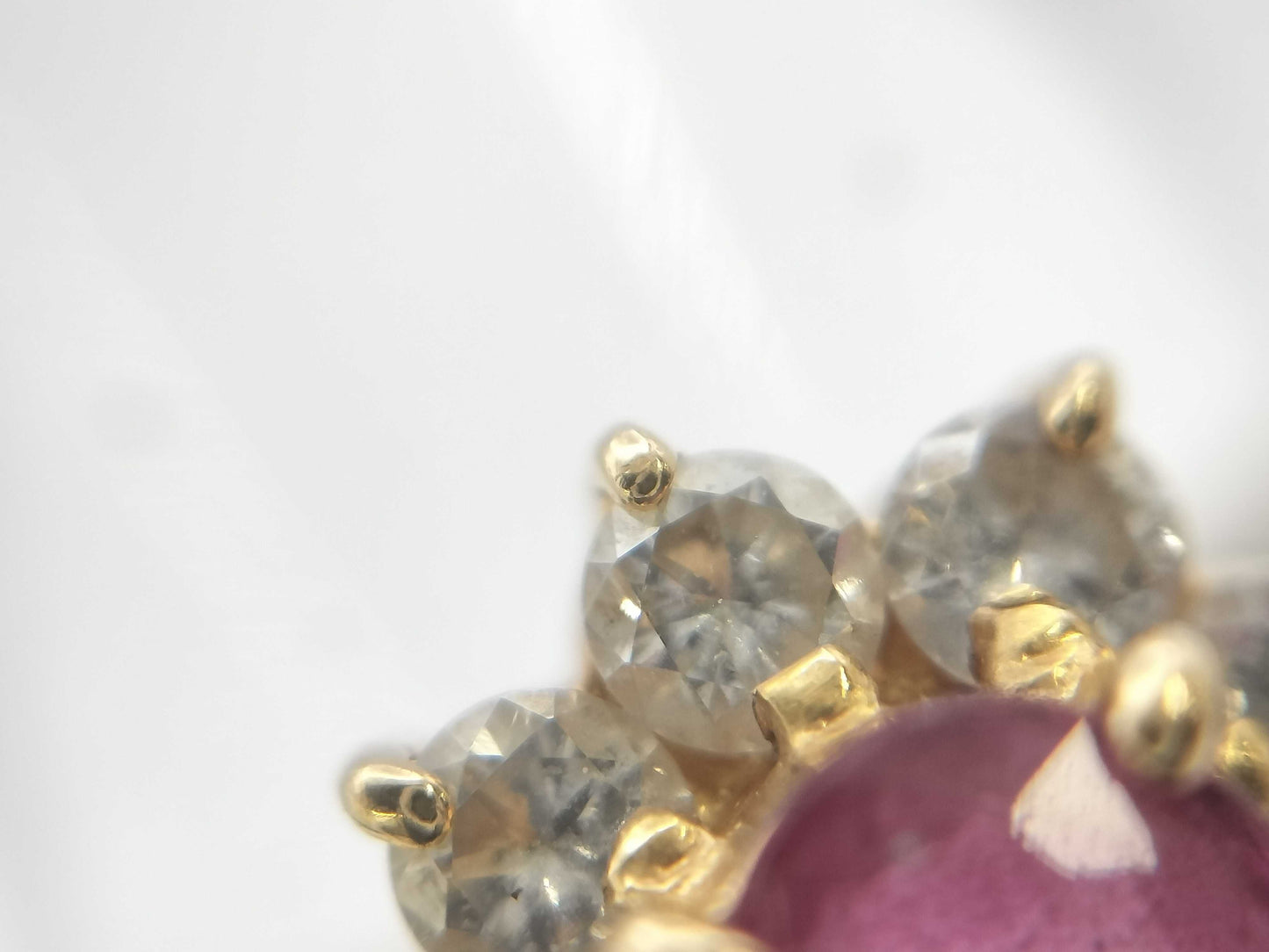 Ruby Diamond K18 3.5g Ring 