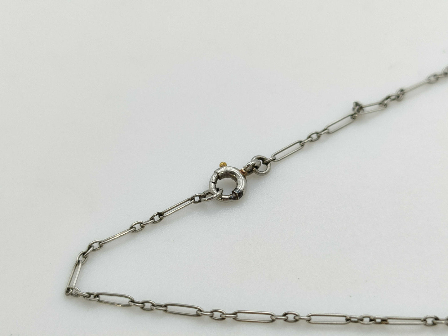 Colored Stone Transparent Stone PT900 Diamond 4.2g Necklace 