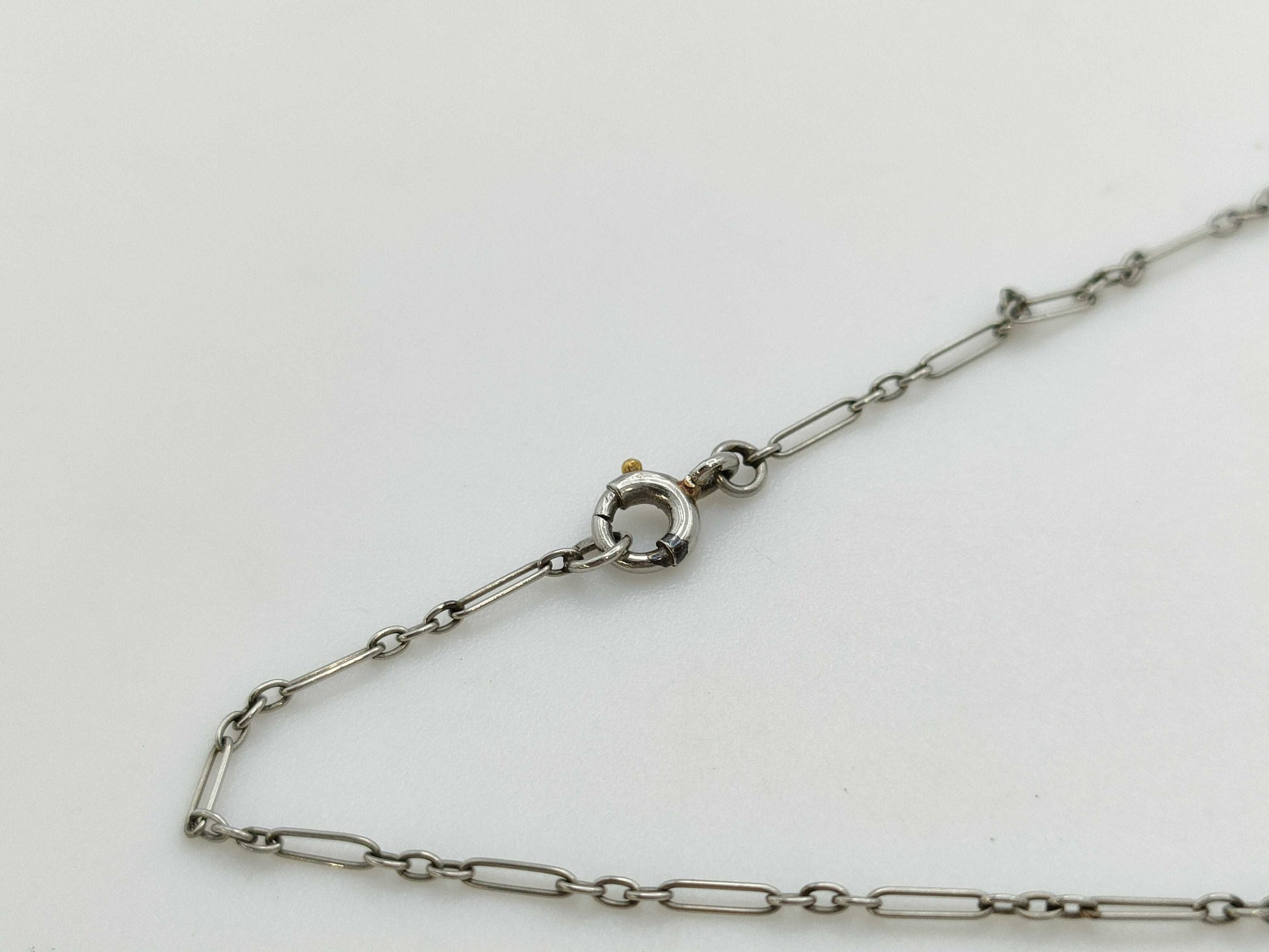 Colored Stone Transparent Stone PT900 Diamond 4.2g Necklace 