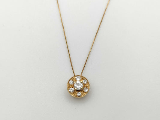 D0.14/0.17ct K18 2.3g Necklace 