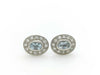 Colored Stone Diamond PT850 4.1g Earrings 