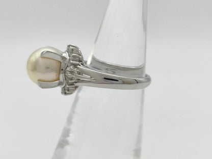 Pearl diameter approx. 9.2mm D0.45ct PT850 7.4g ring 