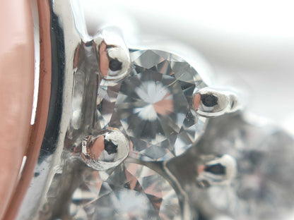 Coral Diameter Approx. 15.2mm Diamond PT900 12.1g Ring 