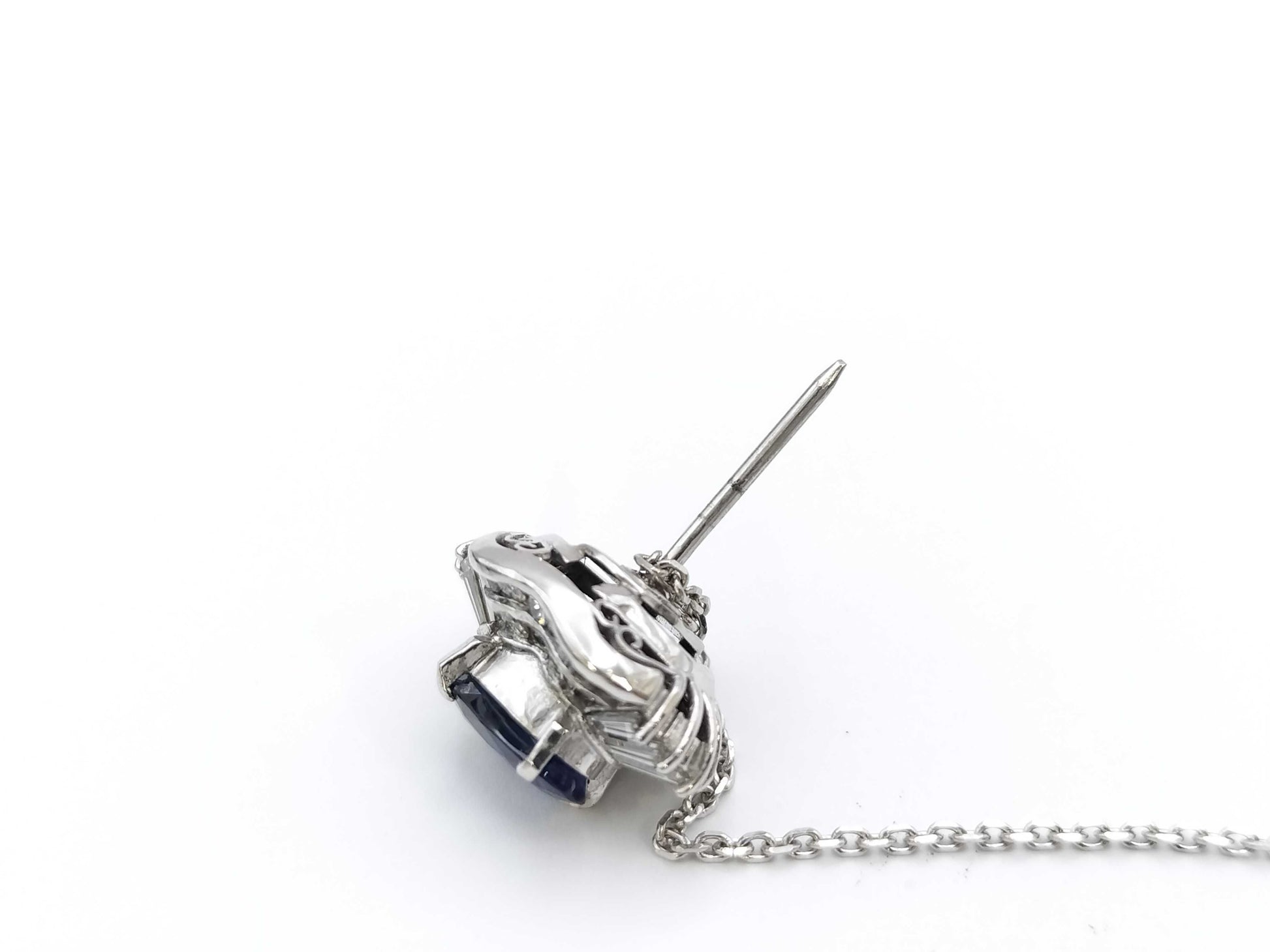 S1.47ct D0.76ct PT900 4.7g Tie Pin Cuffs 