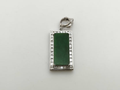 Jade D2.02ct PT900 11.6g Pendant Top 