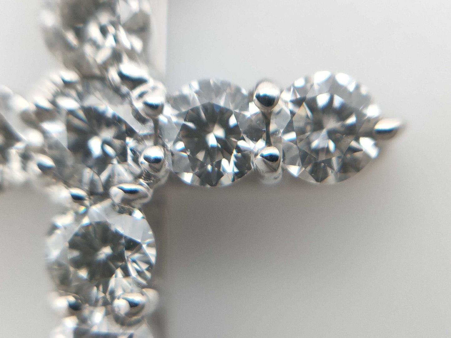 D0.50ct K18WG/PT850 3.4g Necklace 