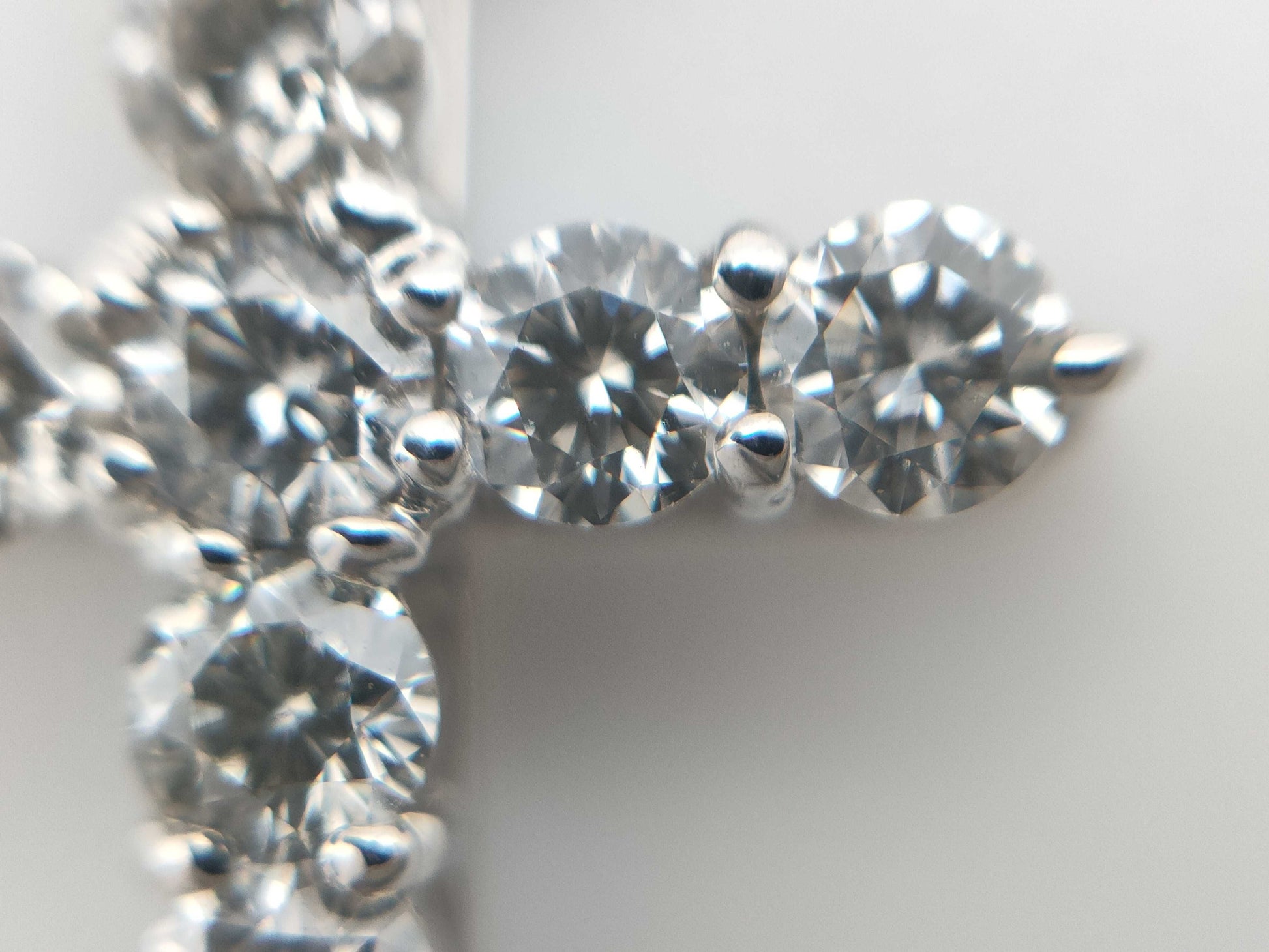 D0.50ct K18WG/PT850 3.4g Necklace 