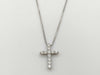 D0.50ct K18WG/PT850 3.4g Necklace 