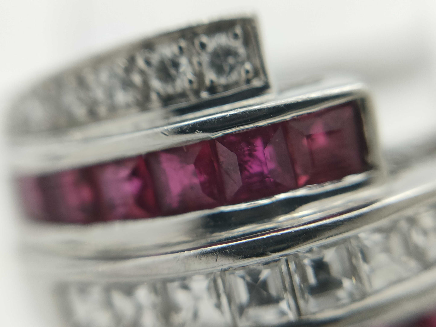 R0.85ct D0.25/0.11ct PT900 9.0g Ring 