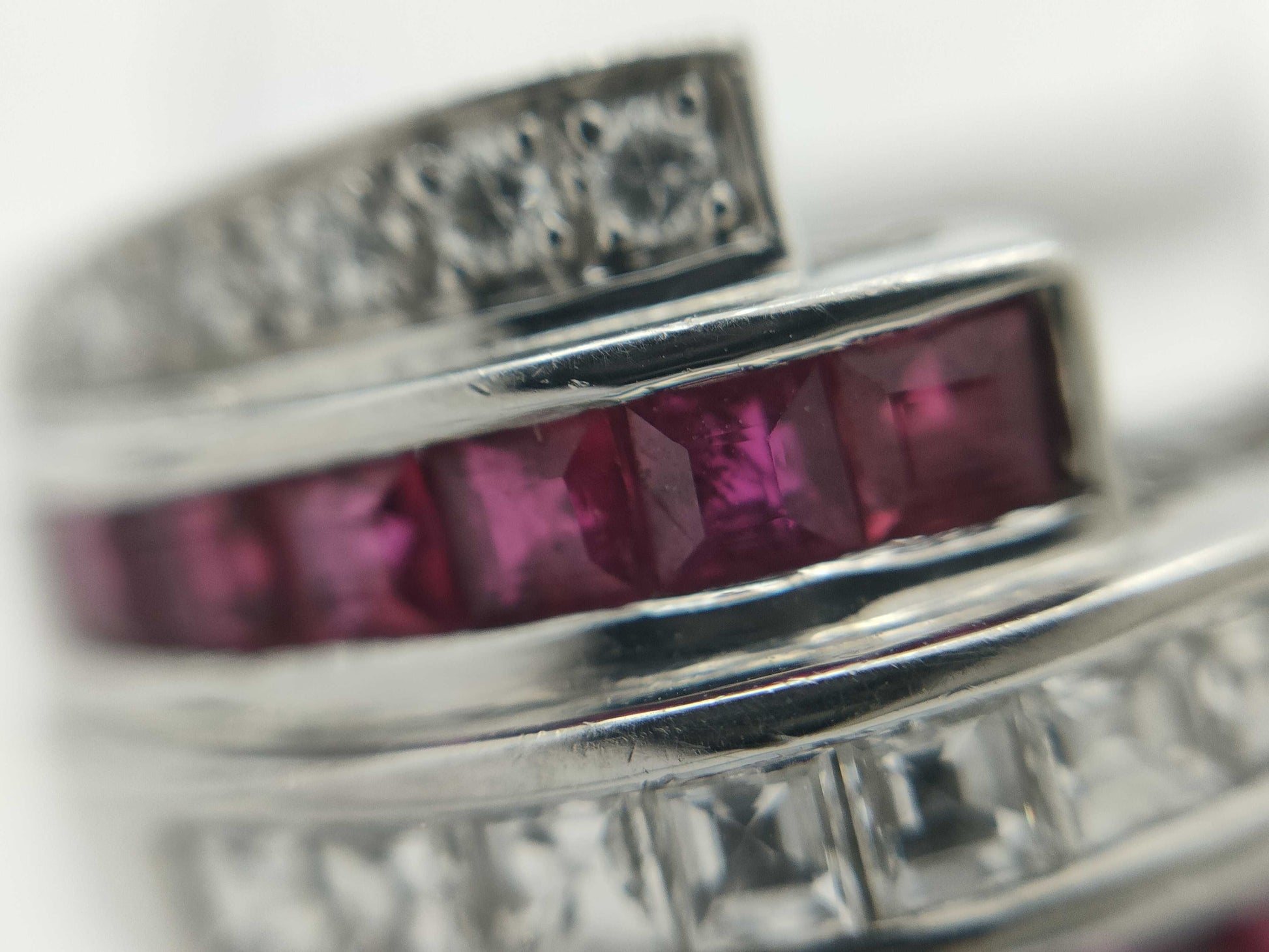 R0.85ct D0.25/0.11ct PT900 9.0g Ring 