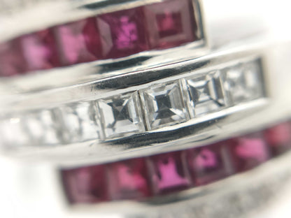 R0.85ct D0.25/0.11ct PT900 9.0g Ring 