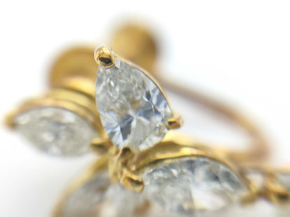 D1.25/1.30ct K18 5.3g Earrings 