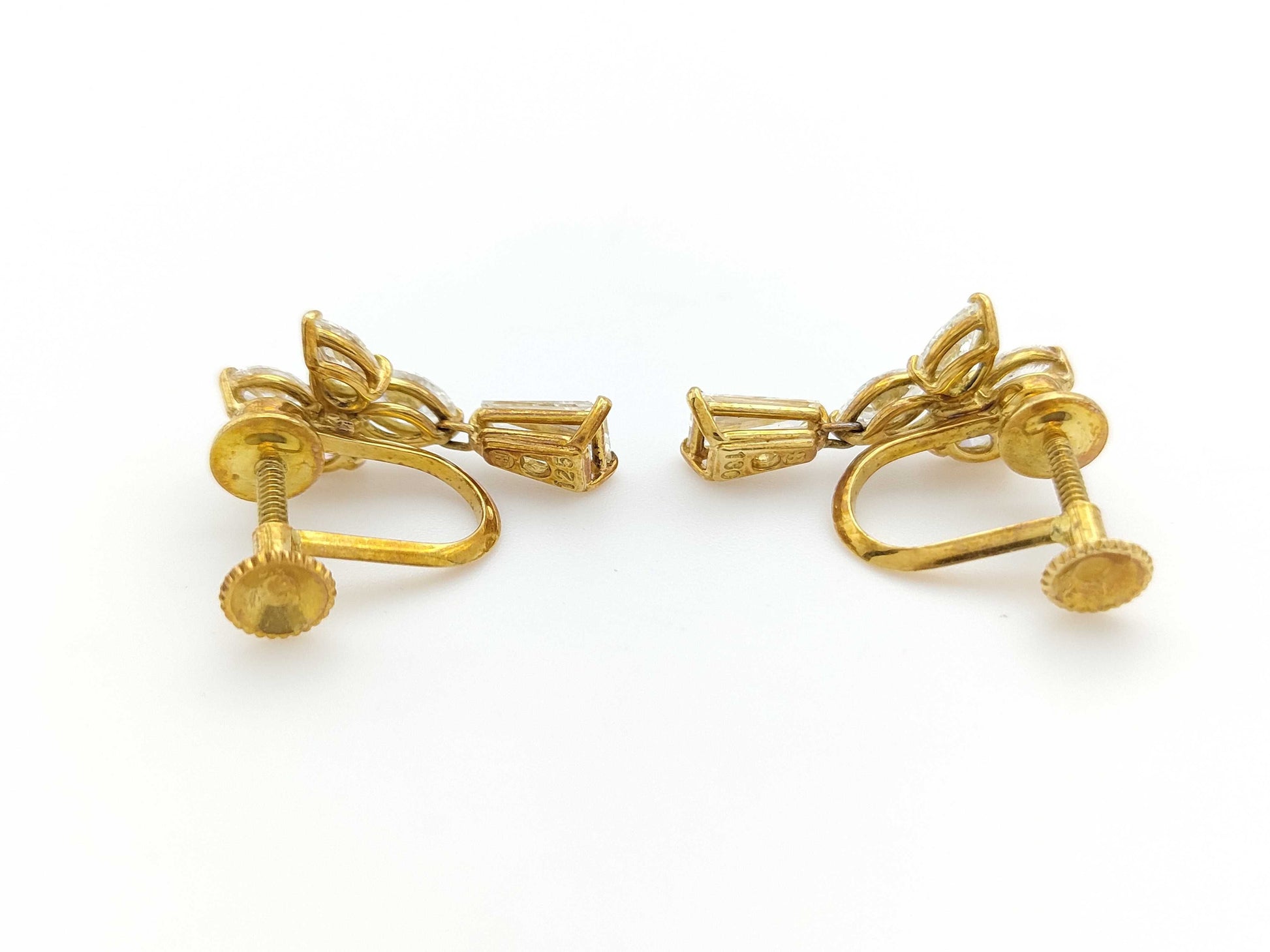 D1.25/1.30ct K18 5.3g Earrings 