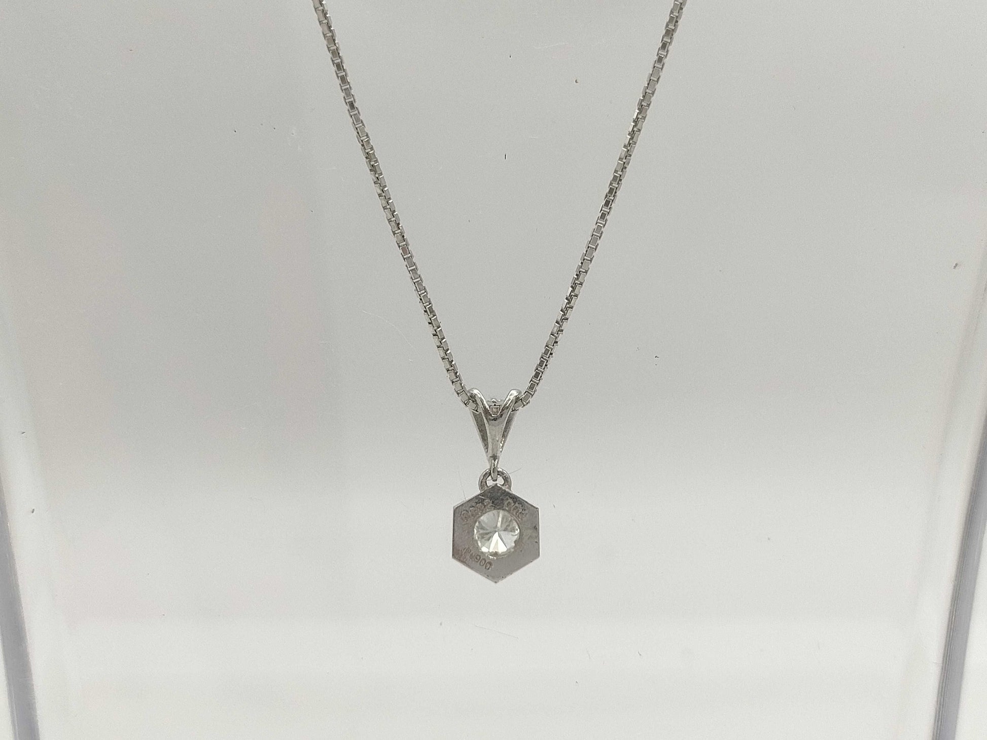 D0.392ct FD0.03ct PT900 6.2g Necklace 