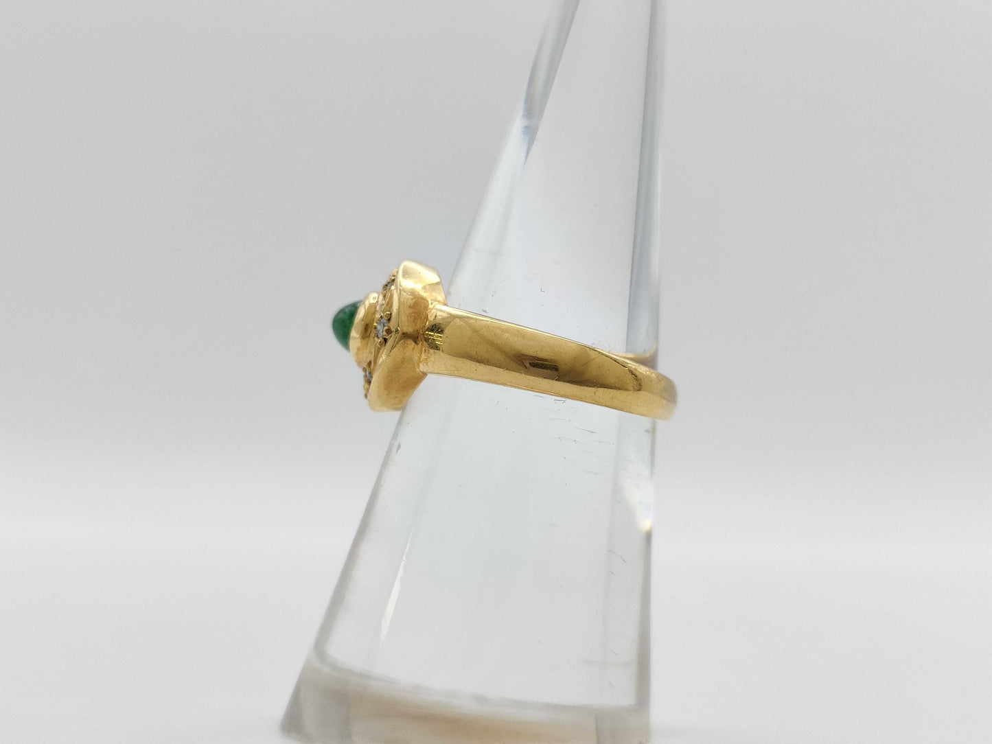 Emerald D0.036ct K18 4.6g Ring 