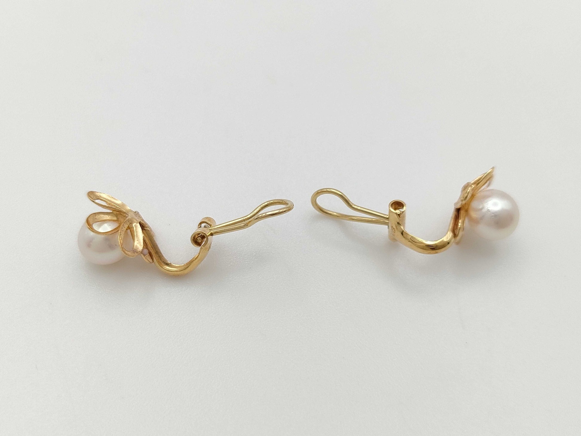 Pearl diameter approx. 5.8mm/5.9mm K18 1.9g earrings 