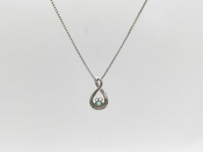 Colored Stone D0.08ct PT900/PT850 3.3g Necklace 