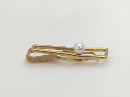 MIKIMOTO Pearl Diameter Approx. 5.7mm K18 5.1g Tie Pin Cuffs 