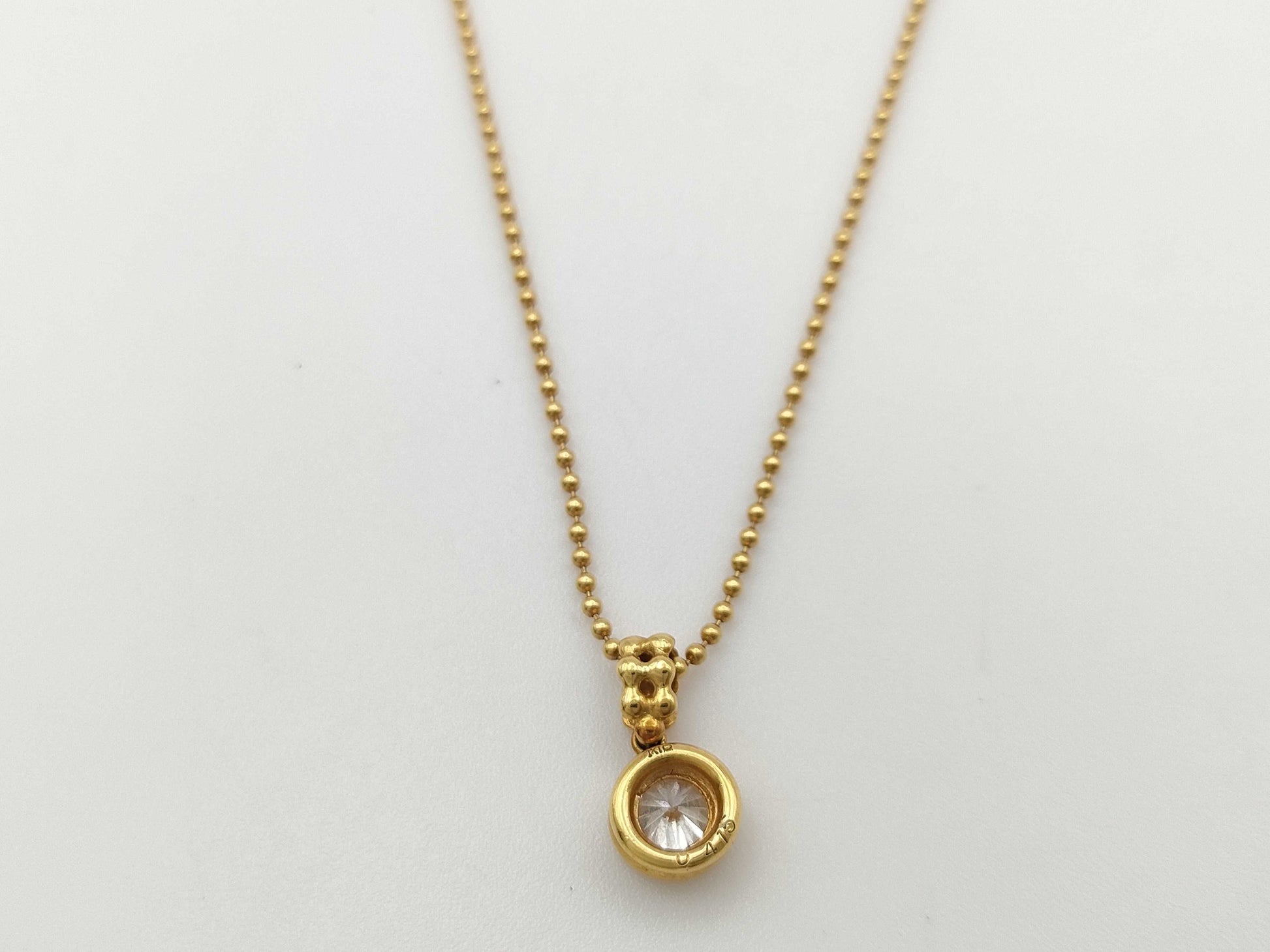 D0.415ct K18 3.9g Necklace 