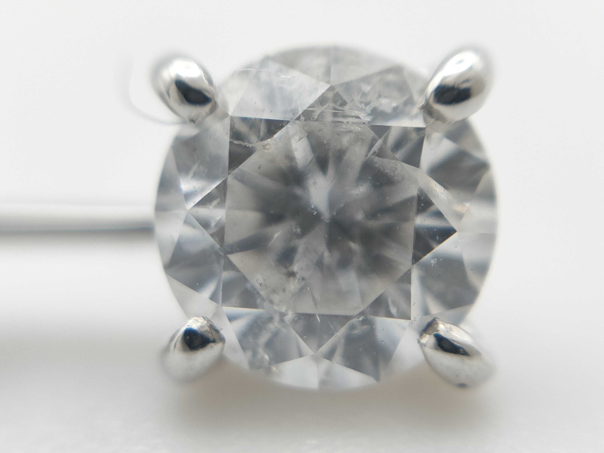 Trilogy D1.00ct K18WG 3.6g Necklace 