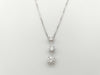 Trilogy D1.00ct K18WG 3.6g Necklace 