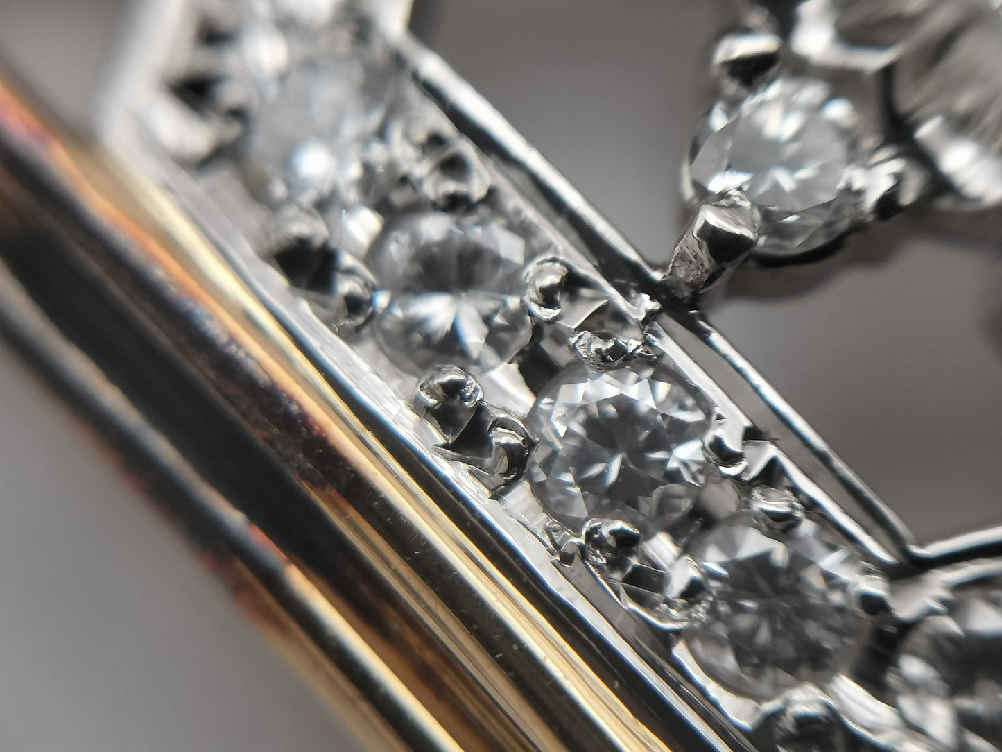D0.317ct/0.30ct K18/PT900 11.8g Pendant Top 
