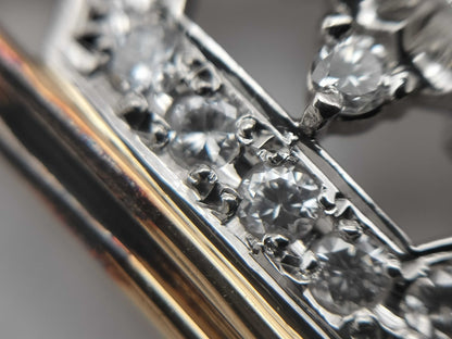 D0.317ct/0.30ct K18/PT900 11.8g Pendant Top 