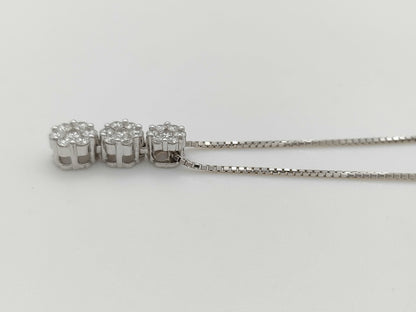 D1.00ct K18WG 6.2g Necklace 