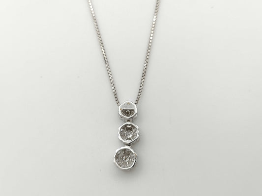 D1.00ct K18WG 6.2g Necklace 