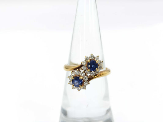 S0.58ct D0.40ct K18 3.9g Ring 