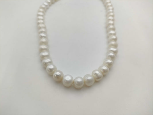 Semi-round pearl diameter approx. 8.5-10.4mm METAL 53.9g Necklace 