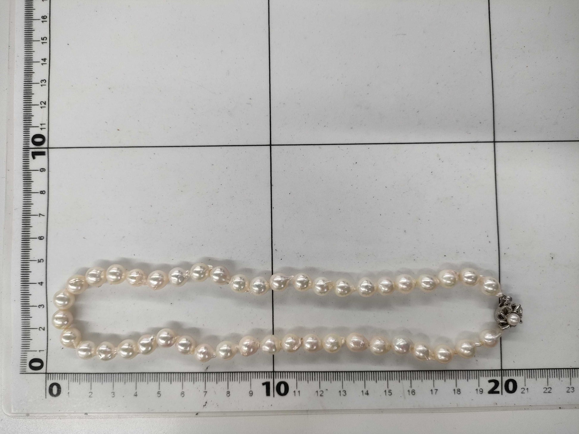 Semi-round pearl diameter approx. 8.1-8.5mm SV 36.5g necklace 
