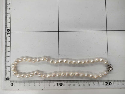 Semi-round pearl diameter approx. 8.1-8.5mm SV 36.5g necklace 