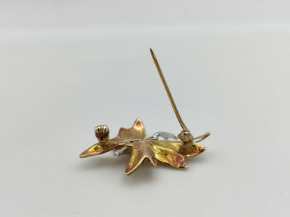 Tiffany&Co. Butterfly Motif Diamond 18K 4.2g Brooch 