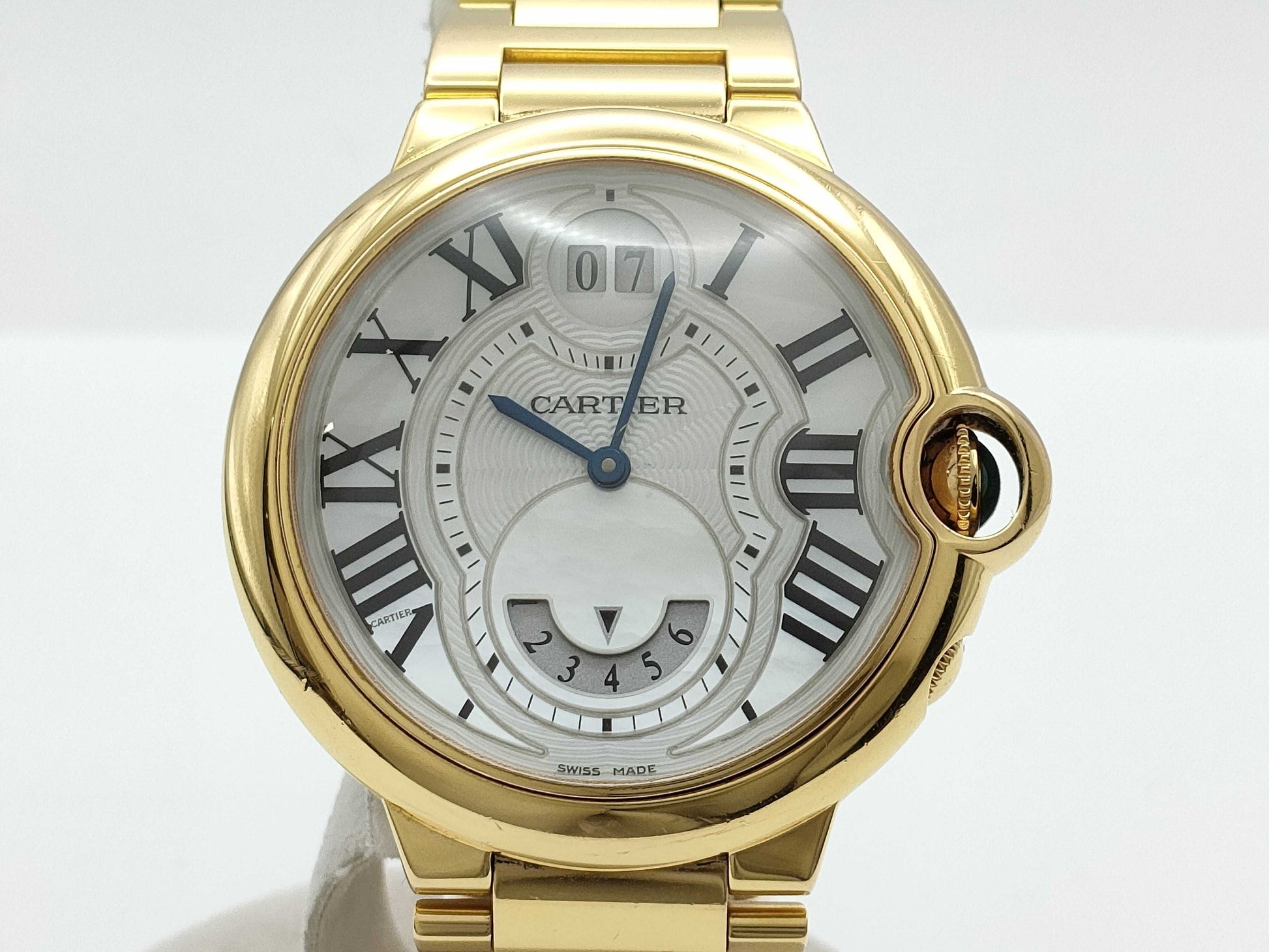 Cartier Ballon Bleu de W6920035 3220 80168QX Quartz 18K Gold Men's Watch