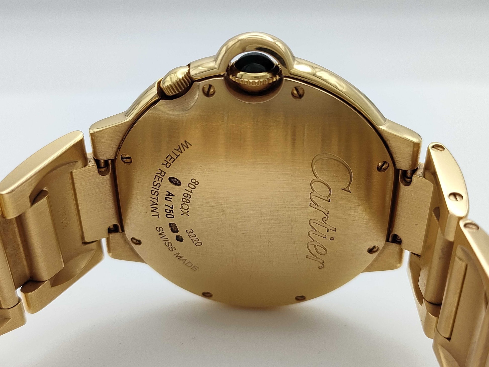 Cartier Ballon Bleu de W6920035 3220 80168QX Quartz 18K Gold Men's Watch