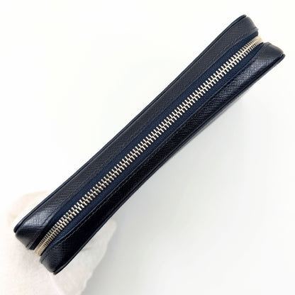 LOUIS VUITTON LOUIS VUITTON Taiga Zippy XL Blue 2018 Wallet SV Hardware Wallet Wallet