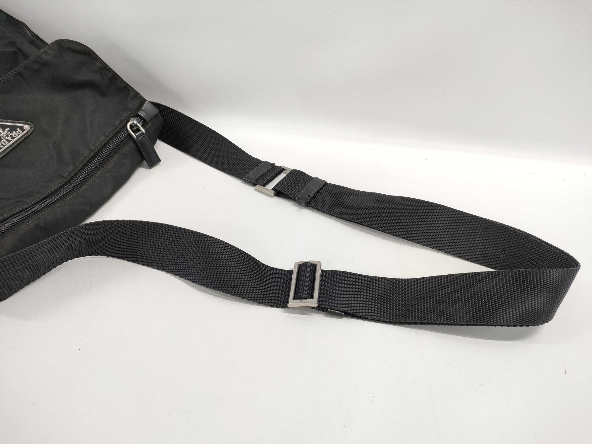 PRADA Triangle Logo Leather Belt Shoulder Bag