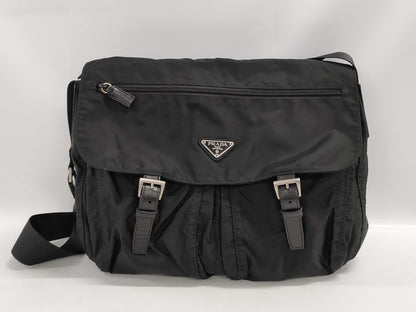 PRADA 2 Belt Triangle Logo Shoulder Bag