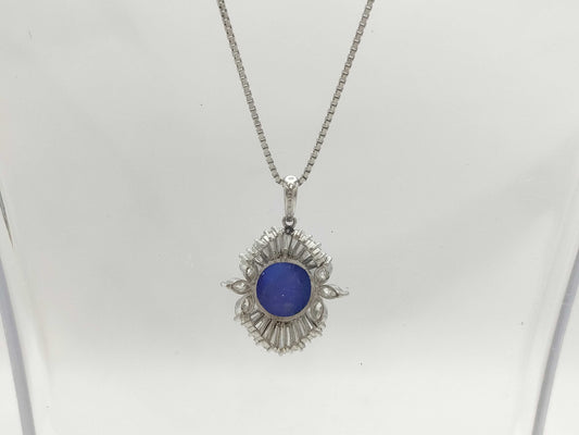 SS15.40ct D2.76ct PT950/850 16.3g Necklace 