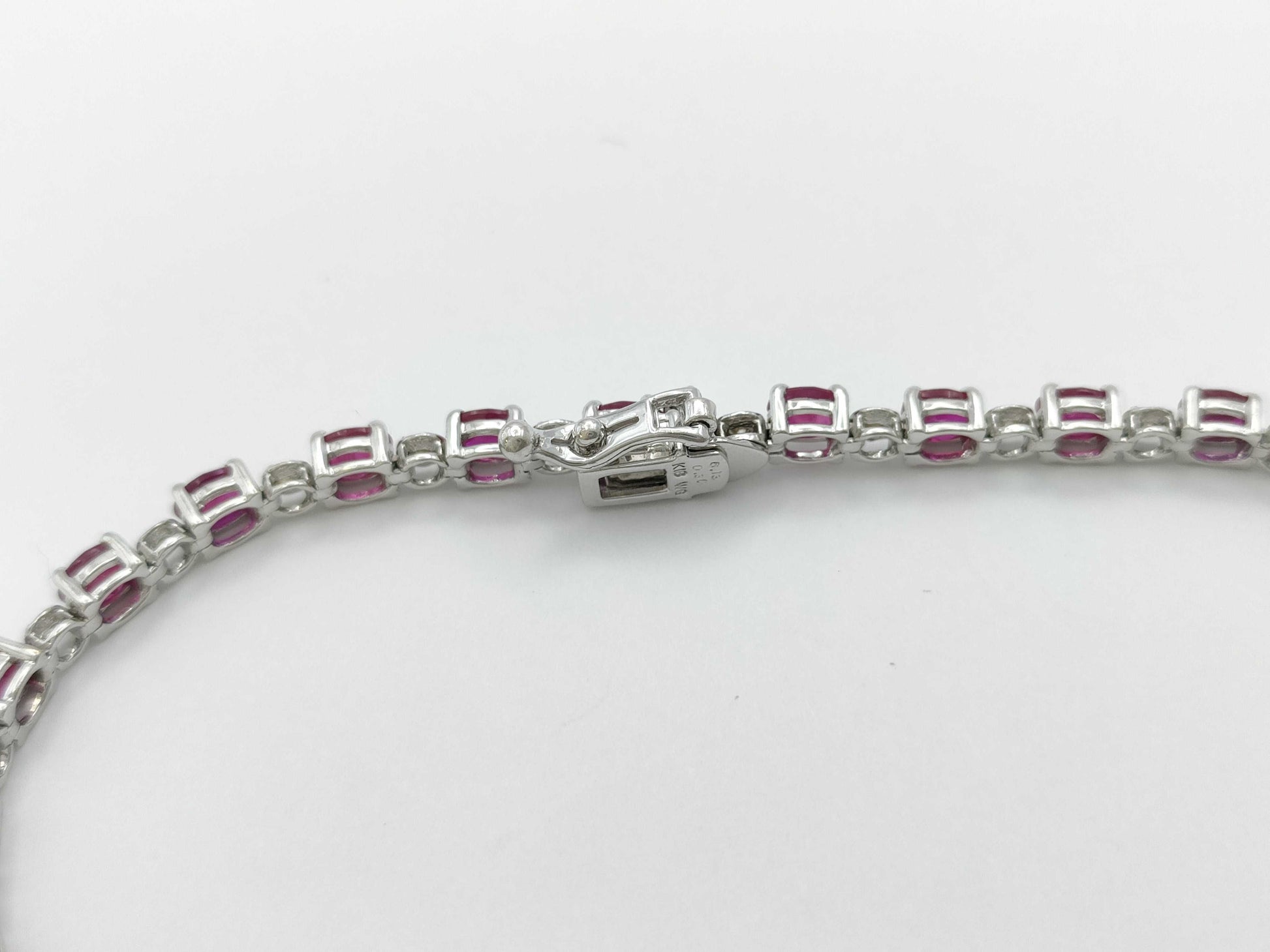 R6.13ct D0.30ct K18WG 8.2g Bracelet Bangle 