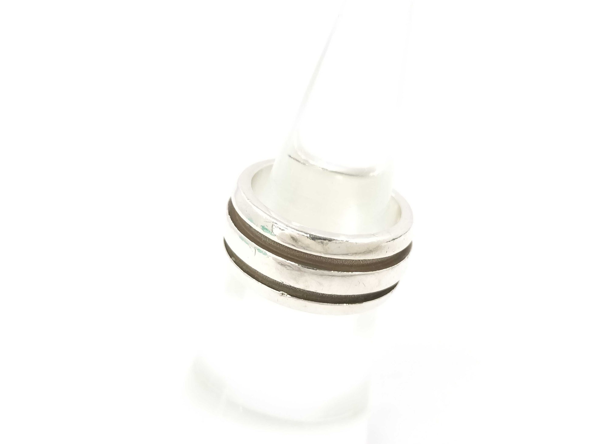Tiffany&Co. Grooved Double Line 9.6g Ring