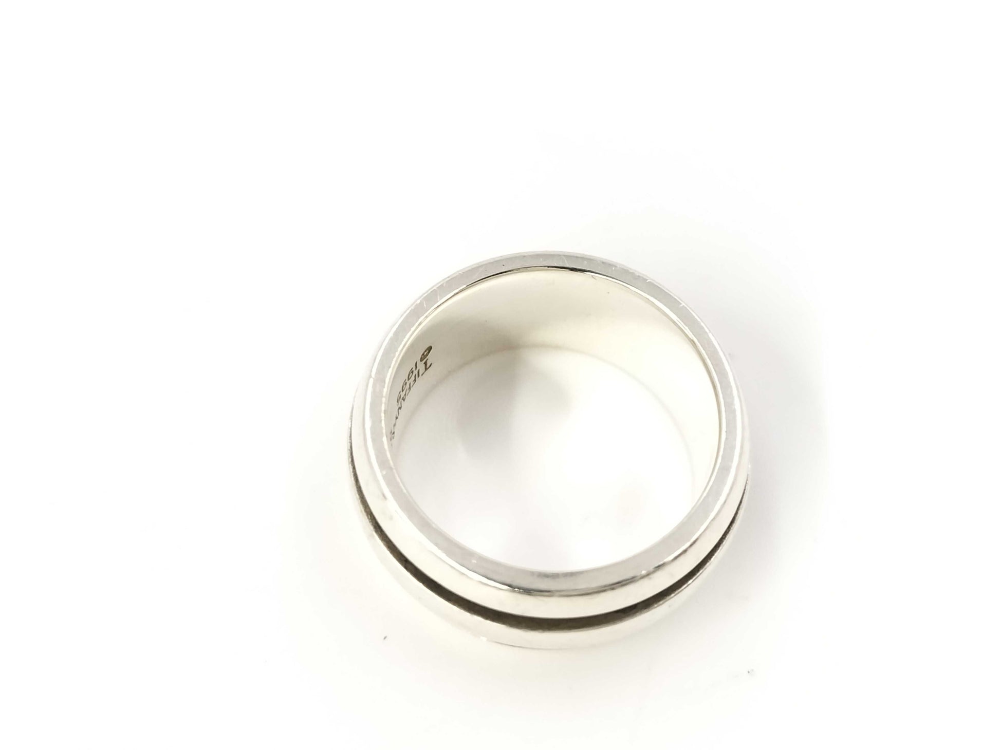 Tiffany&Co. Grooved Double Line 10.0g Ring
