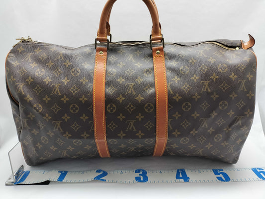 LOUIS VUITTON Monogram Louis Vuitton Keepall 55 Boston Bag