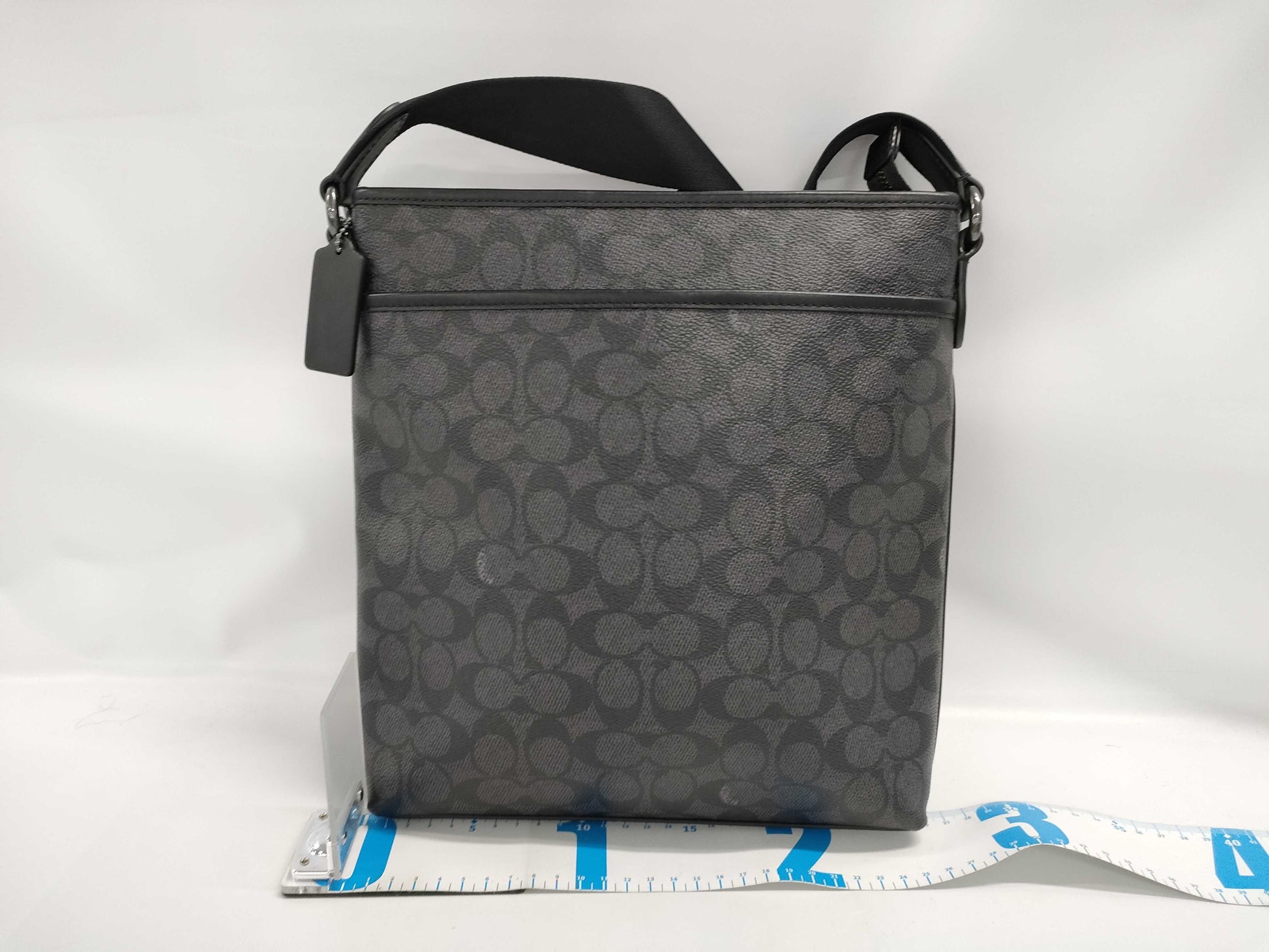 COACH Signature Pattern Black Shoulder Bag