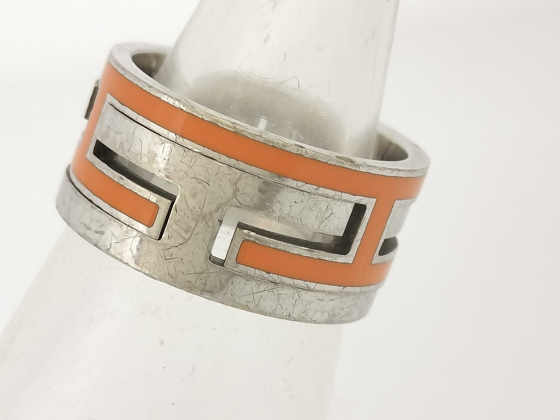 HERMES H Ring, Orange, Size 52, Size 12