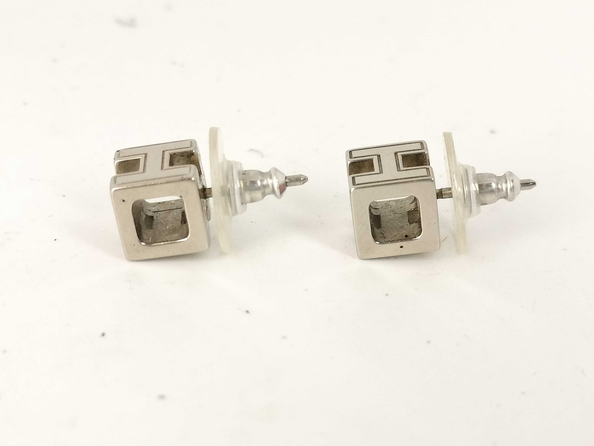 HERMES H Cube Earrings