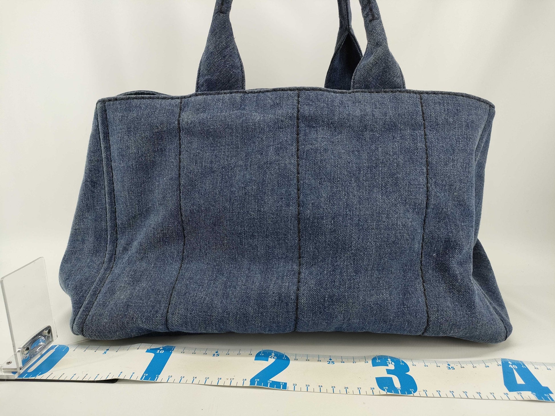 PRADA Prada Canapa Denim Tote Bag