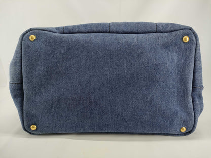 PRADA Prada Canapa Denim Tote Bag